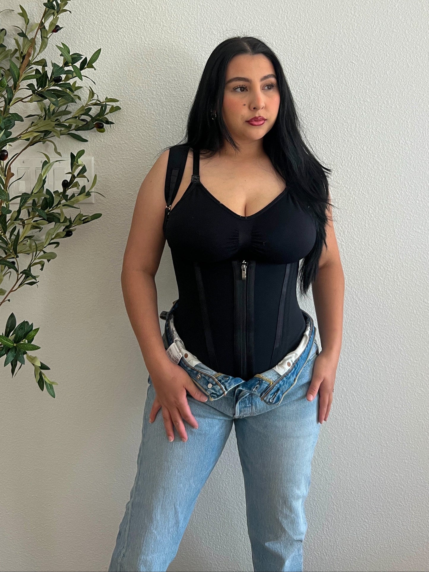 Cinta Corset Alta Compressão com Alças