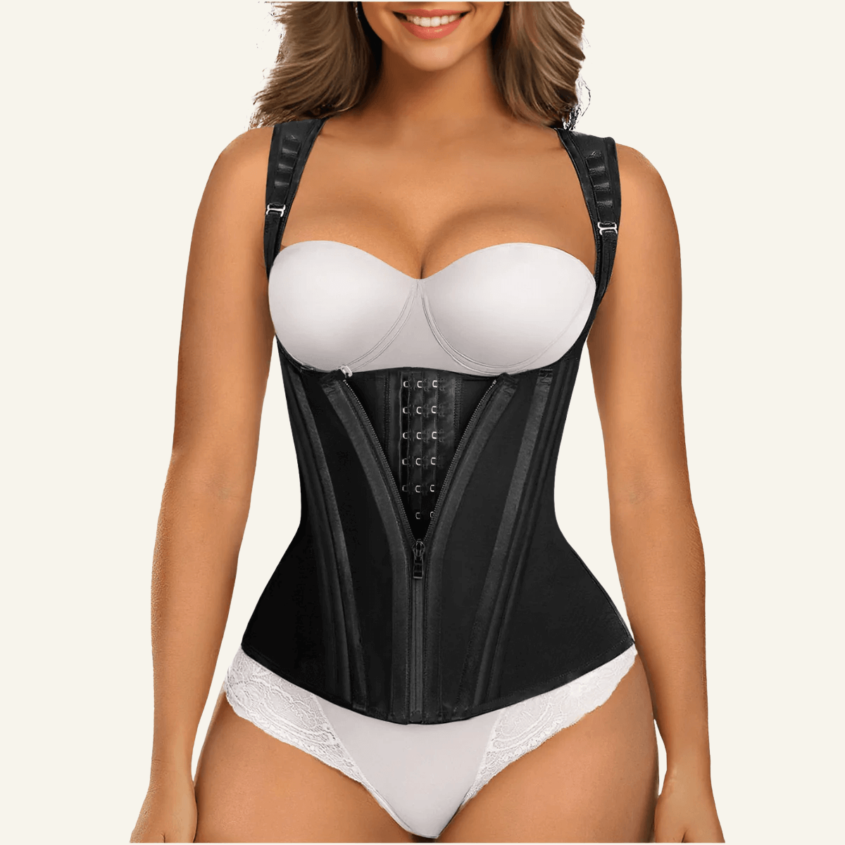 Cinta Corset Alta Compressão com Alças